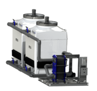 Tower Skid and Heat Transfer Pump Tank Skid